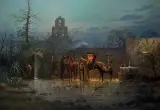 G. Harvey, At The Mission Well, Oil on canvas