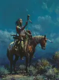 Mystic Moon by Martin Grelle, Oil on canvas, sold Apr 2022