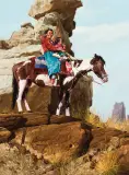 Ray Swanson, Navajo Mother and Child, Oil on canvas