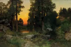 Thomas Moran, Solitude, Coconino Forest, Arizona, Oil on canvas
