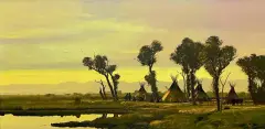 Michael Coleman, On the Banks of the Yellowstone, Oil on board