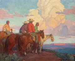 Edgar Alwin Payne, Arizona Indians, Oil on canvas