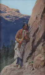 Henry Farny, The Hunter, Gouache