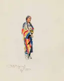 Indian Woman; Logger (2) by Charles Marion Russell, Watercolor, sold Apr 2022