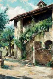 Clark Hulings, House in Sicily, Oil on canvas