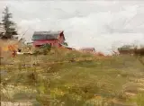 Richard Schmid, Lynden Barns, Oil on board