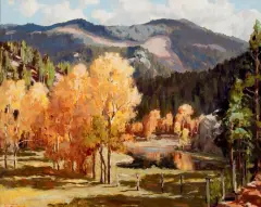 Fremont Ellis, Autumn Comes to Colorado, Oil on canvas