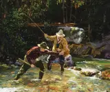 Brett Smith, Ready for the Net, Oil on canvas