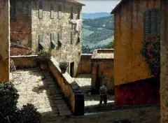 George Hallmark, Room with a View, Oil on canvas