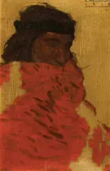 Lon Megargee, Hopi, Oil on board