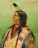 Elbridge Ayer Burbank, Standing Soldier, Sioux 1899 and Chief Wolf Robe, Cheyenne 1900 (2), Oil on canvas
