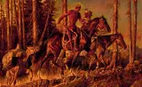 Arnold Friberg, On the Trail of the Almighty Voice, Oil on canvas
