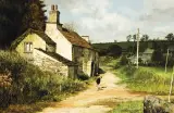 Clark Hulings, Cornwall, English Farmhouse –1969, Oil on canvas