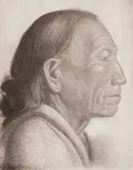 Oscar E. Berninghaus, Old Pueblo Indian–Taos, Lithograph 2/8