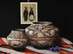 Patricia Dobson, Zuni Ollas, Oil on canvas