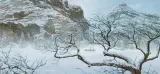 Frank Magsino, Set of three: Winter Trail, Lovers and Untitled, Tempera