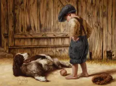 Jim Daly, The Thief, Oil on board