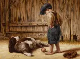Jim Daly, The Thief, Oil on board