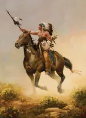 Chuck Ren, Stolen Horse, Acrylic on board