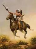 Chuck Ren, Stolen Horse, Acrylic on board
