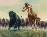 Mort Künstler, The Chase, Oil on canvas