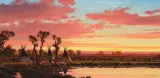 Michael Coleman, Silent Sunset, Oil on board