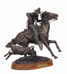 John Hampton, Throwing the Hooley-Ann, Bronze, cast 9/25
