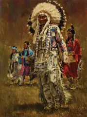 Robert Totten, In All Their Splendor, Oil on board