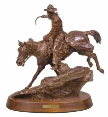 Riding for the XIT by Keith Christie, Bronze, cast 17/50, sold Apr 2023