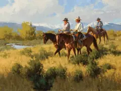 Bill Anton, Fall Comes to the Valley, Oil on board