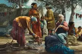Ray Swanson, Waiting for Mutton Stew, Oil on canvas