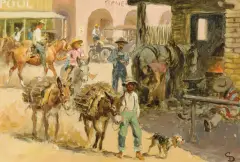 Charlie Dye, Southwest Memories, Oil on board