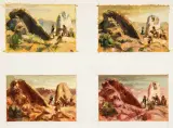 Tom Lovell, Compilation of four studies, Oil on paper