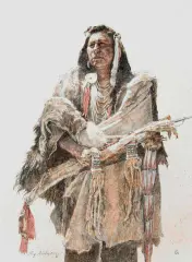 Roy Andersen, The Elk Cape Robe, Watercolor and Graphite