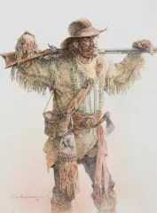Roy Andersen, Me n’ Hawkens Seen it All, Watercolor and Graphite
