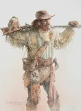 Roy Andersen, Me n’ Hawkens Seen it All, Watercolor and Graphite