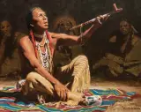David Mann, Pipe Song, Oil on canvas