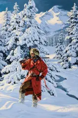 David Wright, Winter on the South Slope, Acrylic on board