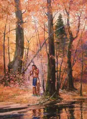 Jim Norton, Prayers of the Flute, Oil on canvas