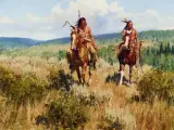 Jim Norton, Crow Scouts, Oil on board