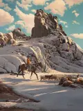 Ray Swanson, Headin’ for Grass, Oil on board