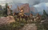 Joe Beeler, Entering the Stronghold, Oil on board