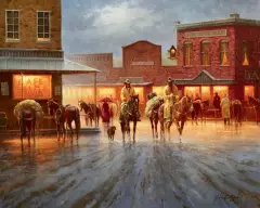 Gary Lynn Roberts, New In Town, Oil on canvas
