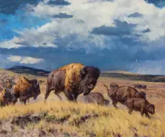 Brian Grimm, Beating Thunder, Oil on board