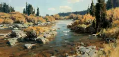 Scott Christensen, Trout Water, Oil on canvas