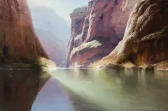Peter Nisbet, Morning Marble Canyon, Oil on canvas