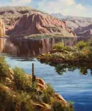 Kenny McKenna, Canyon Lake Calm, Oil on canvas