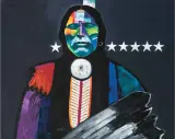 John Nieto, Six Wives and an Eagle Feather Fan – Quanah’s Medicine, Acrylic on canvas