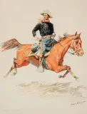 Frederic Remington, Cavalry Officer, Lithograph