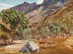 Fremont Ellis, Summer Crossing, Oil on board